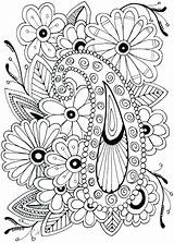 Coloring Pages Adults Flower Printable Small Cool Print Detailed Color Getcolorings Getdrawings sketch template