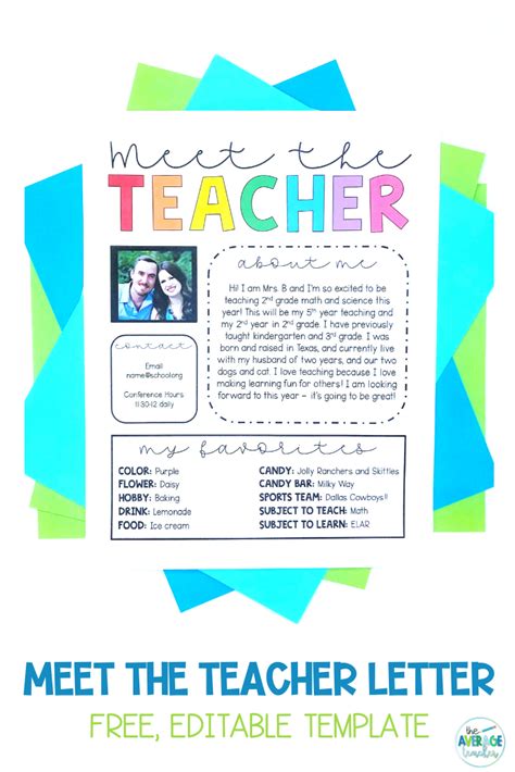 meet  student teacher  template