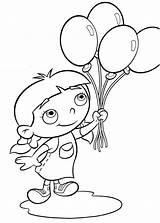 Annie Balloons Einsteins Little Coloring Pages Categories Cartoon sketch template