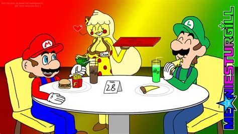 mario and luigi eating by meanie sturgill on deviantart