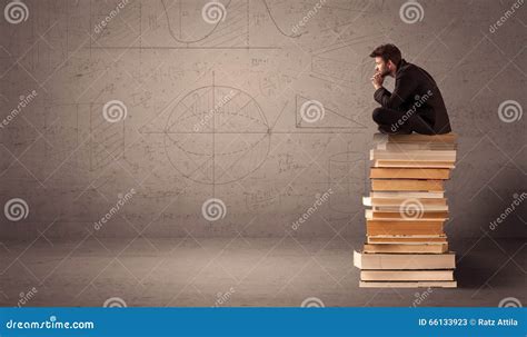 businessman sitting  books stock image image  library book