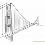 Gate Bridges Ming Line Coloringpages101 Designlooter sketch template