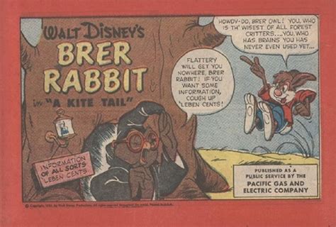 Brer Rabbit A Kite Tail 1pgande Walt Disney Productions
