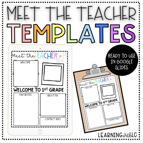 meet  teacher templates freebie meet  teacher template teacher