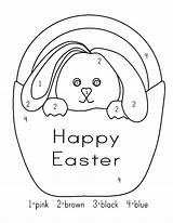Easter Color Preschool Numbers Kids Coloring Pages Worksheets Number Worksheet Printable Bunny Happy Basket Sheets Bestcoloringpagesforkids Colors Butterfly sketch template