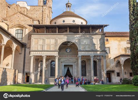 pazzi chapel  filippo brunelleschi located   cloister  stock editorial photo  paanna
