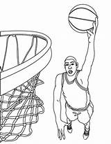 Basketball Coloring Player Pages Dunking Drawing Drawings Dunk Dessin Coloriage Imprimer Print Color Gratuit Panneau Getdrawings Basket Playing Shoes Sport sketch template