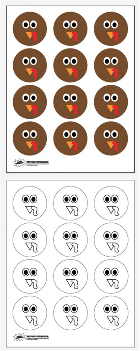 printable turkey face template paging supermom turkey crafts