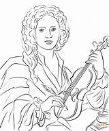Vivaldi Ausmalbild Supercoloring Ausmalbilder Barroco Coloriage Compositores Composers Sheets Kompozytor Kolorowanka Ausdrucken Drukuj sketch template