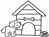 Dog House Coloring Pages Easy Kids sketch template