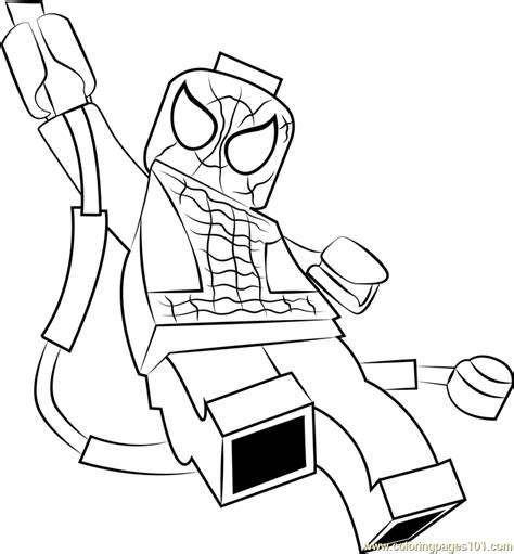 lego spider man coloring