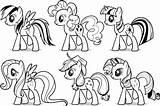 Coloring Pages Friendship Magic Little Pony Characters sketch template