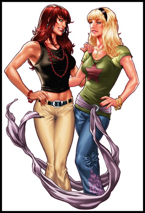 Mj And Gwen Stacy Sexy Pinup Mary Jane And Gwen Stacy