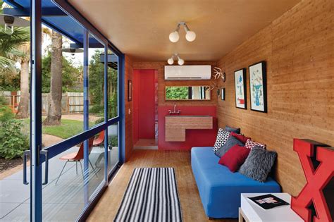shipping container guest house  jim poteet architecture design