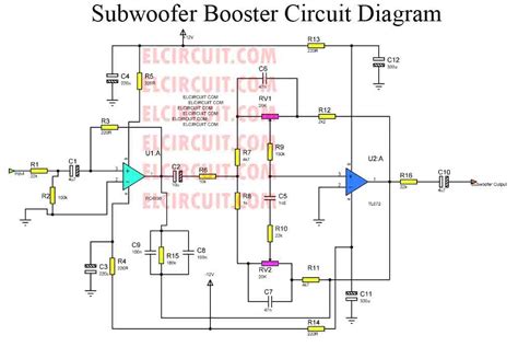 subwoofer booster circuit  pcb layout electronic circuit