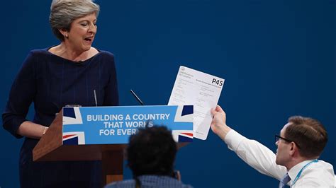 Theresa Mays Speech Overshadowed By Mishaps
