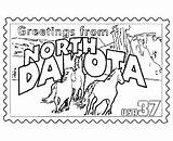 Dakota North Coloring Pages State Printable Usa States Stamp Kids Nd Printables Choose Board Greetings Sheets Go sketch template