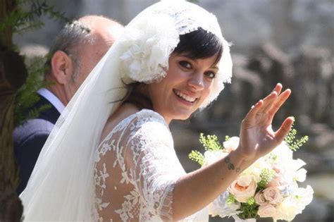 Lily Allen Marries Sam Cooper In Long Lace Delphine Manivet Wedding