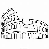 Colosseum Colosseo Stampare Roman Landmark Iconfinder Ultracoloringpages sketch template