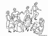 Coloring Danse Middle Age Adult Pages Printable sketch template