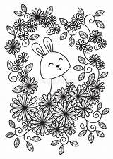 Bunny Antistress Sketch Vector sketch template