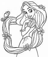 Rapunzel Colorir Desenhos Molde sketch template