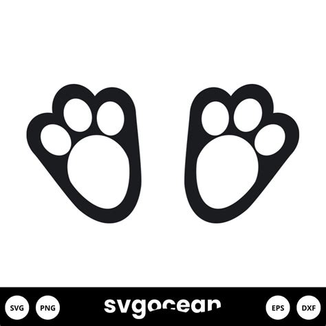 bunny feet svg vector  instant  svg ocean svgocean