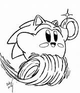 Kirby Sonic Sketch Hat Pencil Coloring Deviantart Pages Wallpaper sketch template
