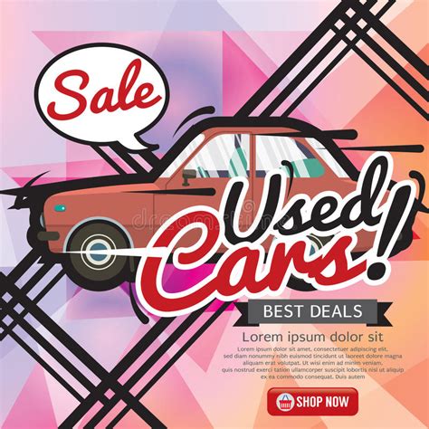 cars sale  pixel banner stock vector illustration