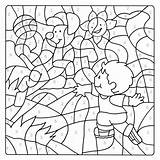 Nummer Kleuren Kleurboek Mandala Tekening sketch template