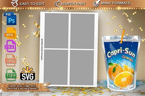 capri sun template  customizable templates design bundles