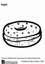 Bagel Coloring Pages Large sketch template