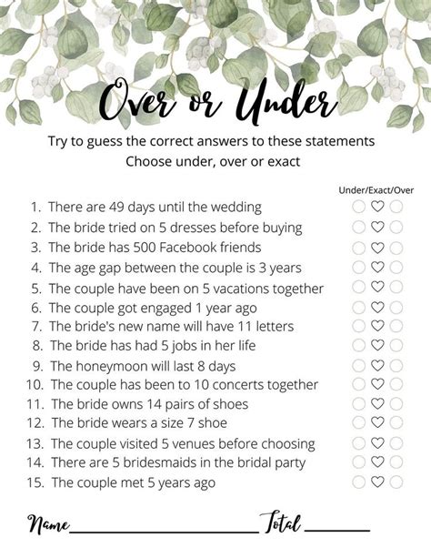 wedding checklist   words