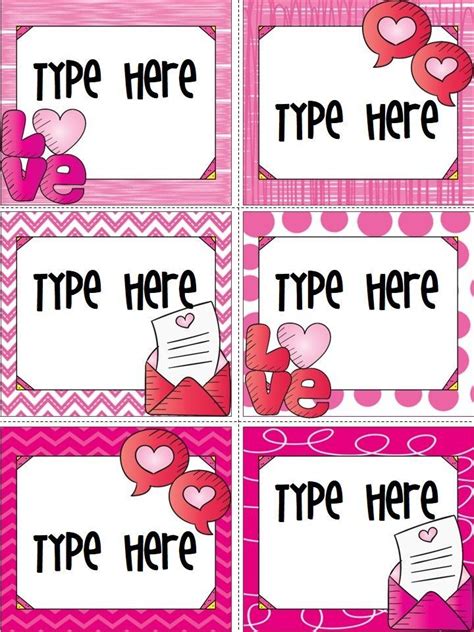 valentine printable tags