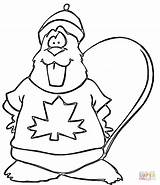 Beaver Canada Coloring Colouring Pages Canadian Clipart Printable Supercoloring Webstockreview Color Books Marmotte Dessin Drawing sketch template