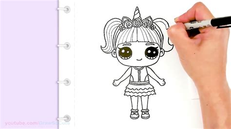 draw unicorn lol surprise doll