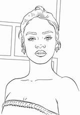 Rihanna Coloring Pages Celebrity Printable Print Drawing Famous Color African American Book Stars Categories Pop sketch template
