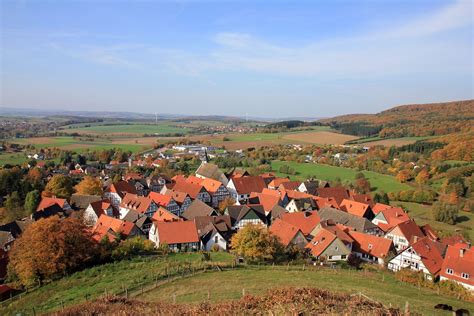 dorf haeuser landschaft teutoburger kostenloses foto auf pixabay