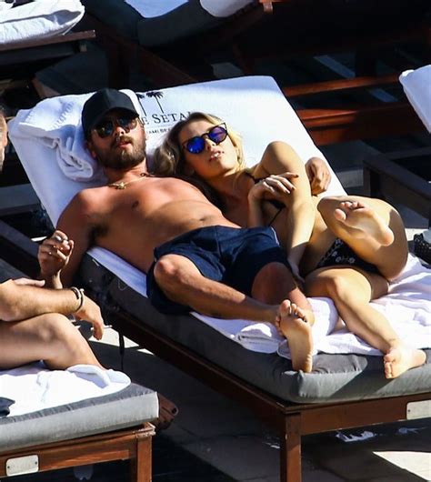 scott disick spotted all over hot model and mystery blonde