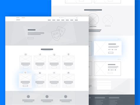 Website Wireframe Template PSD - Freebie Supply