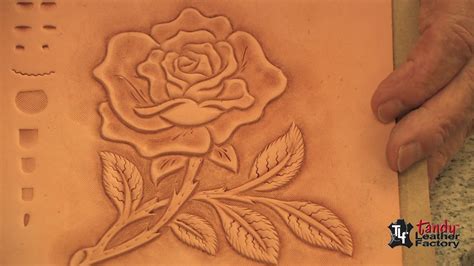 carving  american beauty rose premium leathercraft video leather