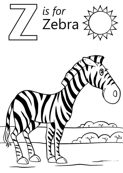 zebra coloring pages  worksheets zebra coloring pages letter