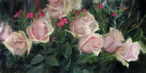 Ten Roses Painting By Anna Rose Bain Fine Art America
