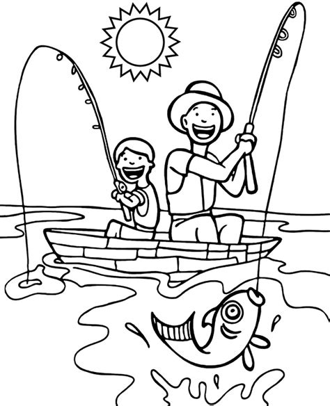printable fishing boat coloring pages