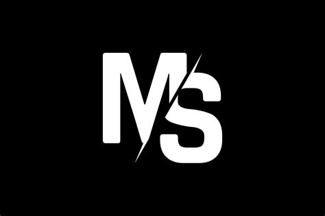 monogram ms logo design graphic  greenlines studios creative fabrica