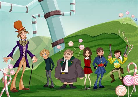 willy wonka character designs unused  behance