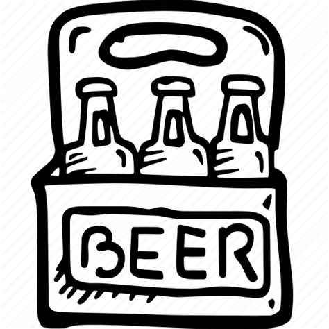 alcohol beer beverage bottle drink  pack icon
