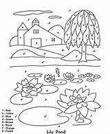 Numbers Color Number Coloring Pages Pond Easy Farm Barn Activity Colour Follow Beginner Colors Printables Adults Drawing Kids Printable Fun sketch template