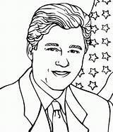 Coloring Presidents Pages Clinton Bill Popular Printable sketch template