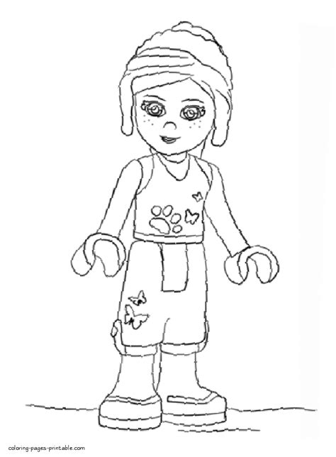 lego friends figure coloring page coloring pages printablecom